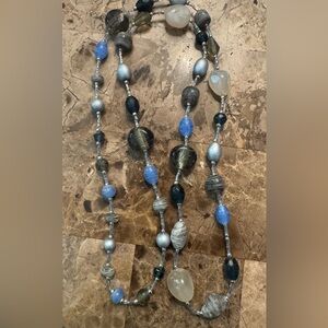 Premier Designs Blue and Silver Necklace